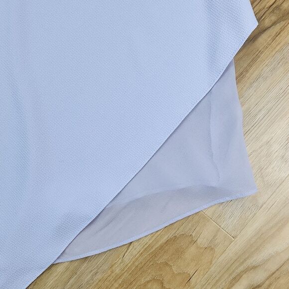 🔹️Rachel Roy Cornflower Blue Asymmetric Sleeveless Blouse Medium - Picture 7 of 12